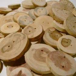 Wooden Button Assotment 50 buttons 1 to 2 inch